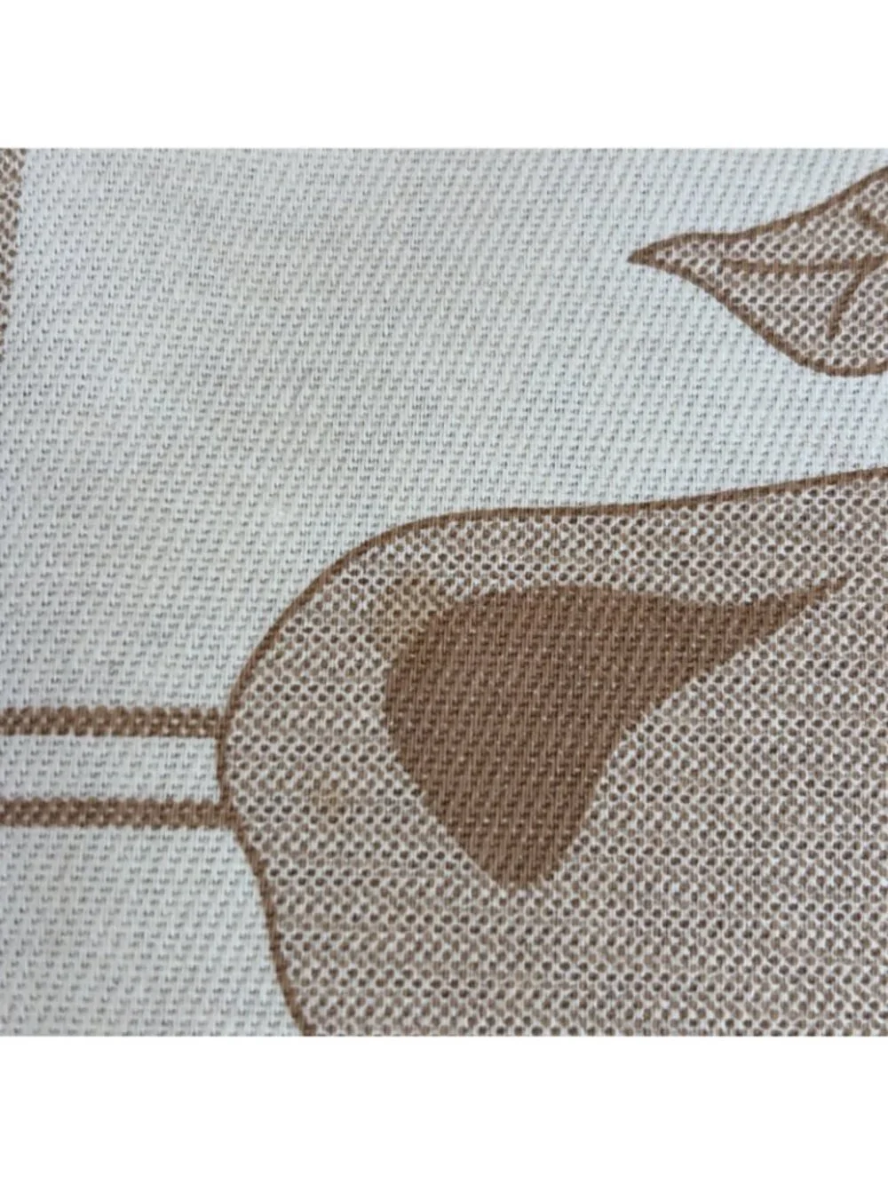 Vintage Table Cover Tablecloth Brown Pears Crochet Border Square 28X30
